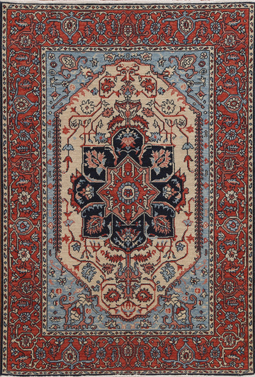 Heriz Serapi Turkish Area Rug 4x6