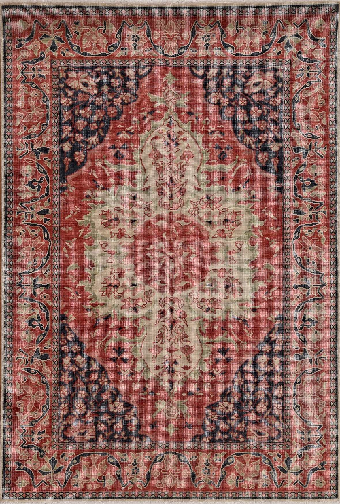 Sarouk Farahan Turkish Area Rug 4x6