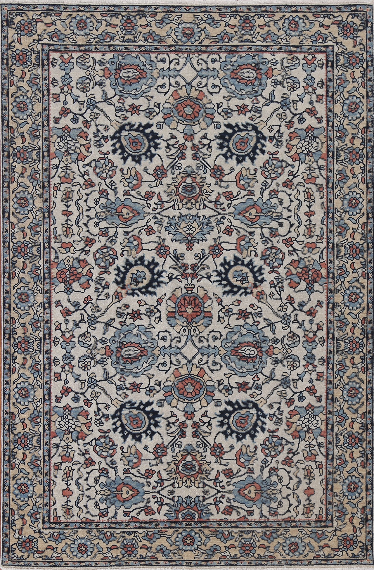 All-Over Floral Ziegler Turkish Wool Rug 4x6