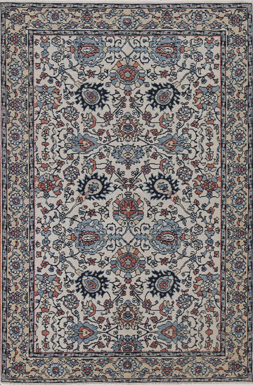 All-Over Floral Ziegler Turkish Wool Rug 4x6