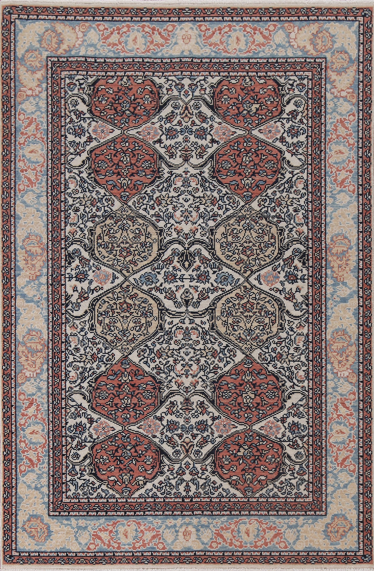 Handmade Floral Bakhtiari Wool Turkish Rug 4x6