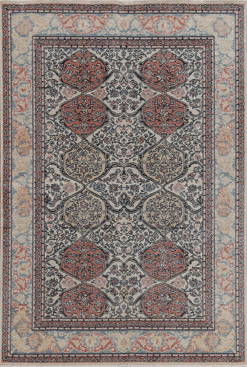 Hand-Knotted Bakhtiari Turkish Wool Rug 4x6