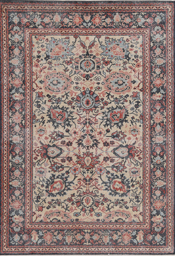 Hand-Knotted Wool Ziegler Turkish Area Rug 4x6