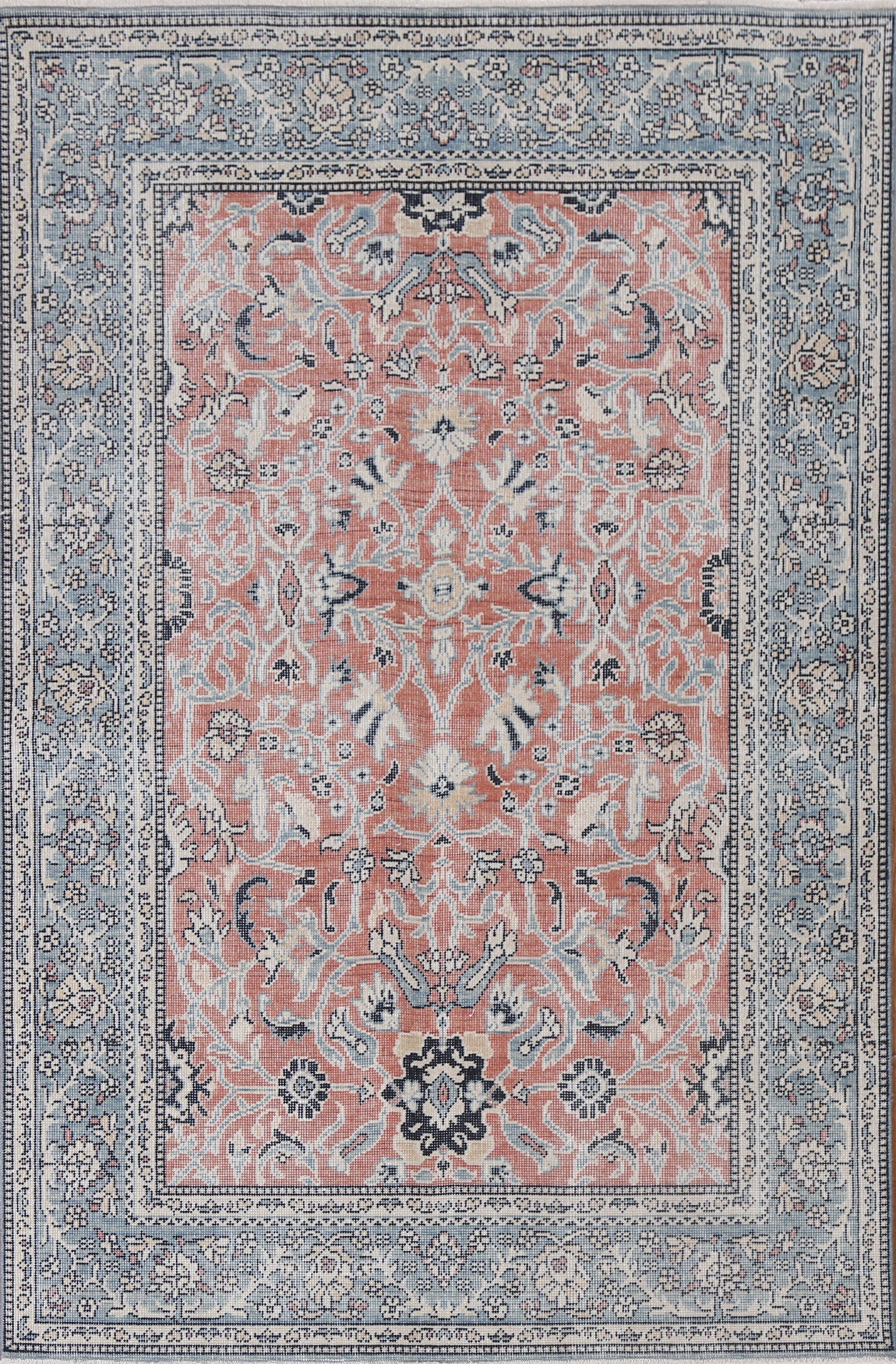 Handmade Wool Floral Ziegler Turkish Area Rug 4x6