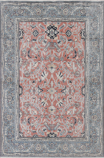 Floral Handmade Ziegler Turkish Wool Rug 4x6