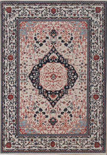 Handmade Kashan Mohtasham Turkish Wool Rug 4x6