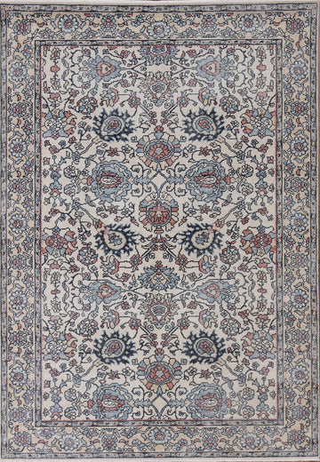 Floral Wool Ziegler Turkish Area Rug 4x6