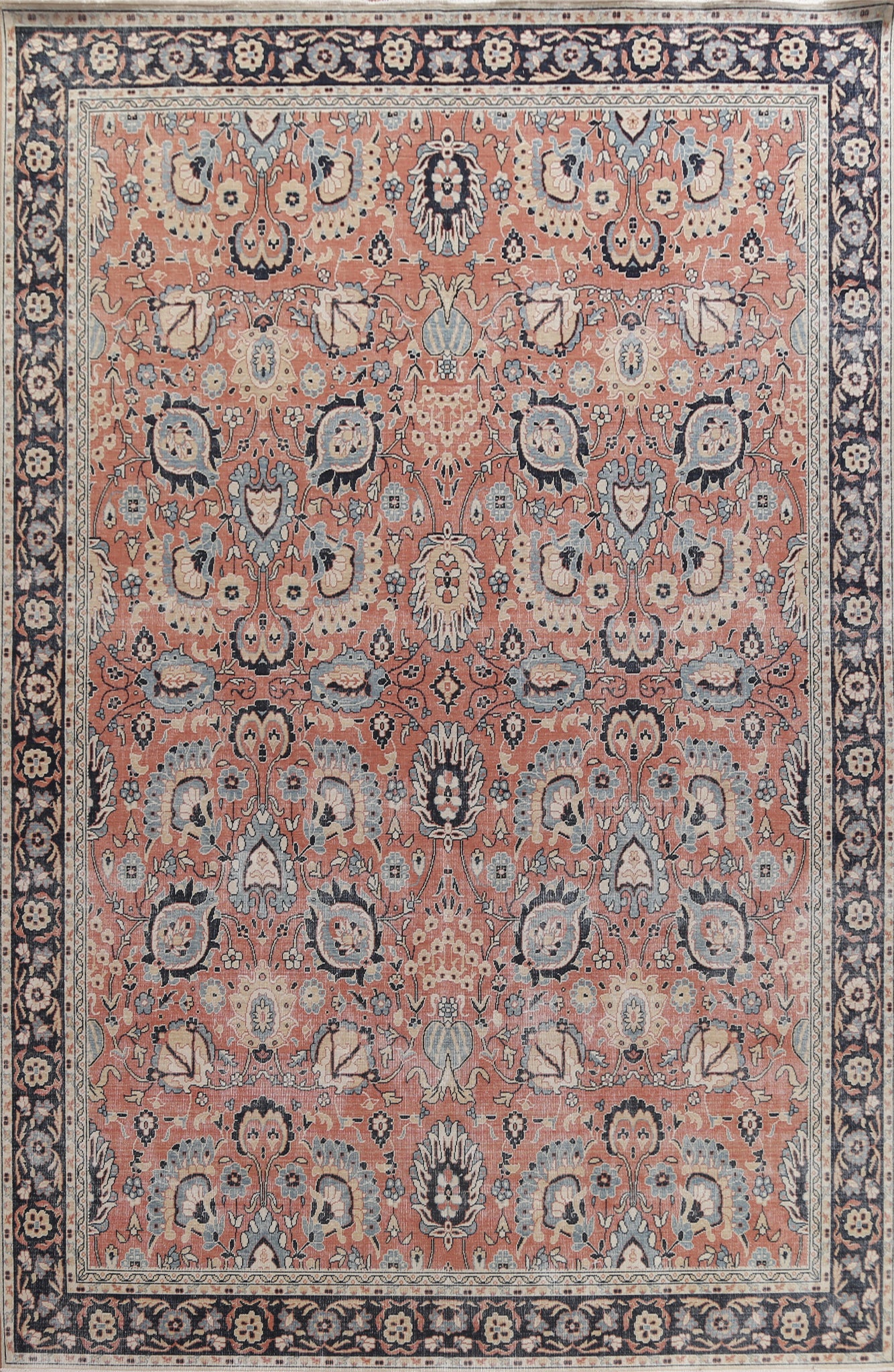 Hand-Knotted Wool Sultanabad Ziegler Turkish Rug 10x13