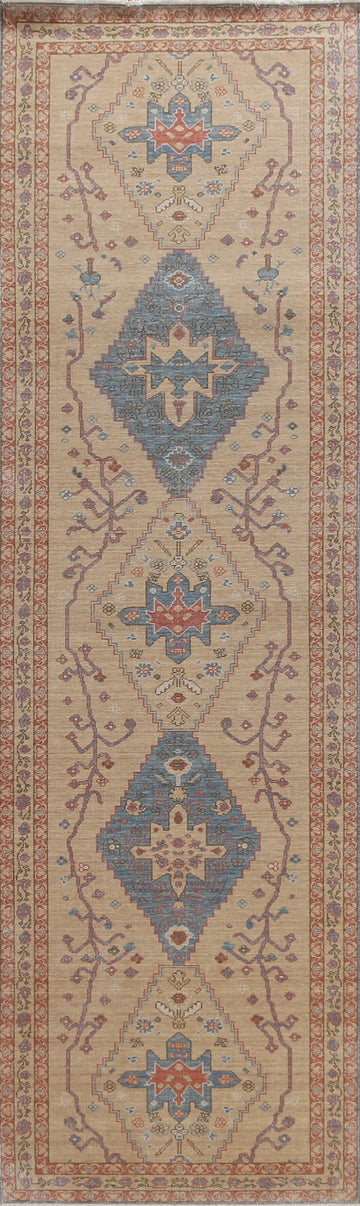 Handmade Wool Heriz Serapi Turkish Runner Rug 3x12