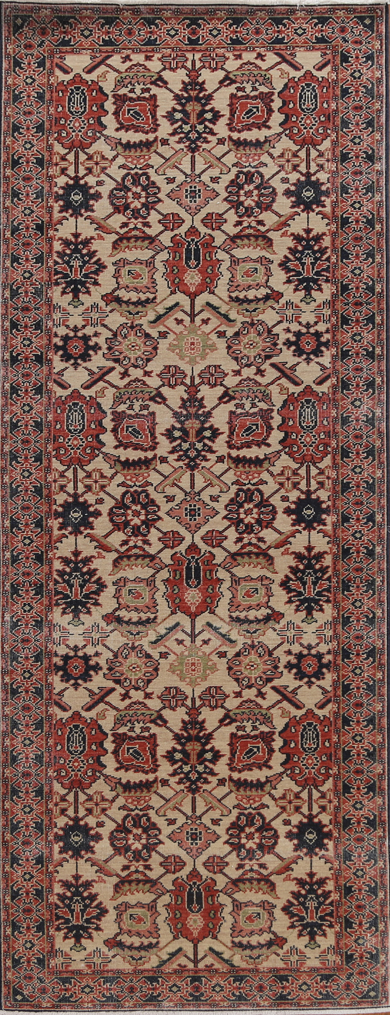 Hand-Knotted Ziegler Turkish Runner Rug 3x10