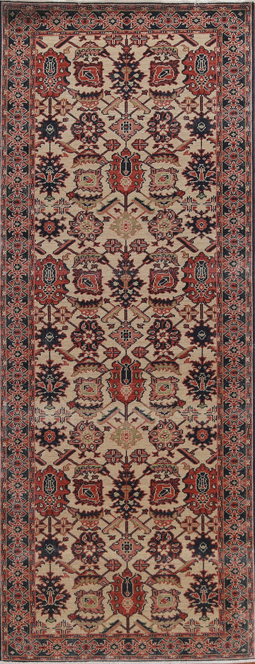 Hand-Knotted Ziegler Turkish Runner Rug 3x10