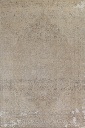 Vintage Muted Tabriz Persian Area Rug 8x11