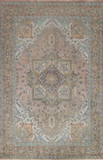 Vegetable Dye Wool Heriz Persian Rug 7x10