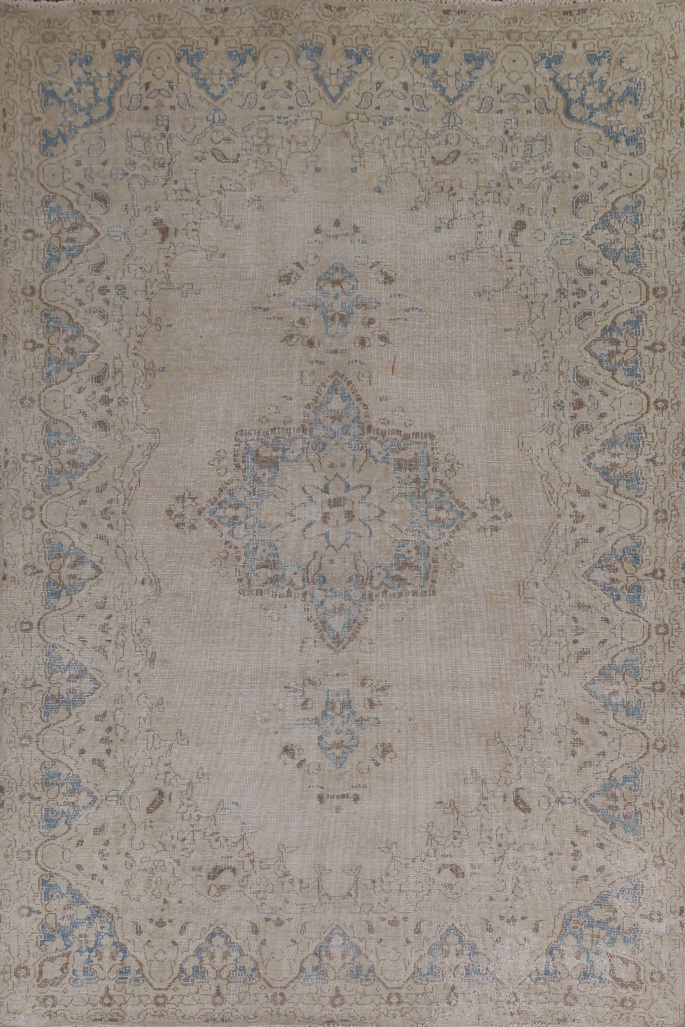 Hand-Knotted Wool Kerman Persian Rug 7x9