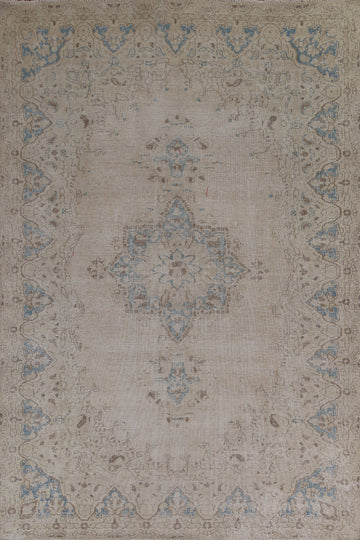 Hand-Knotted Wool Kerman Persian Rug 7x9