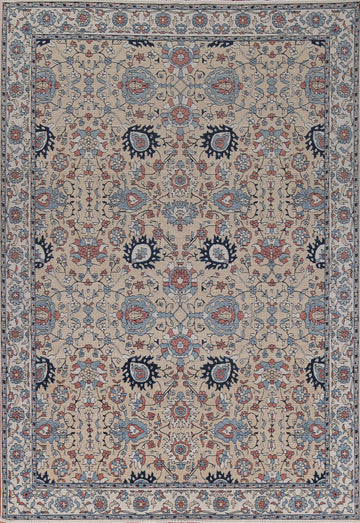 Hand-Knotted Sultanabad Ziegler Turkish Wool Rug 9x12