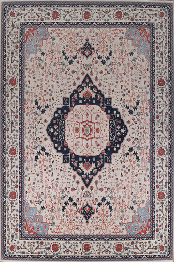 Handmade Wool Kashan Mohtasham Turkish Rug 9x12