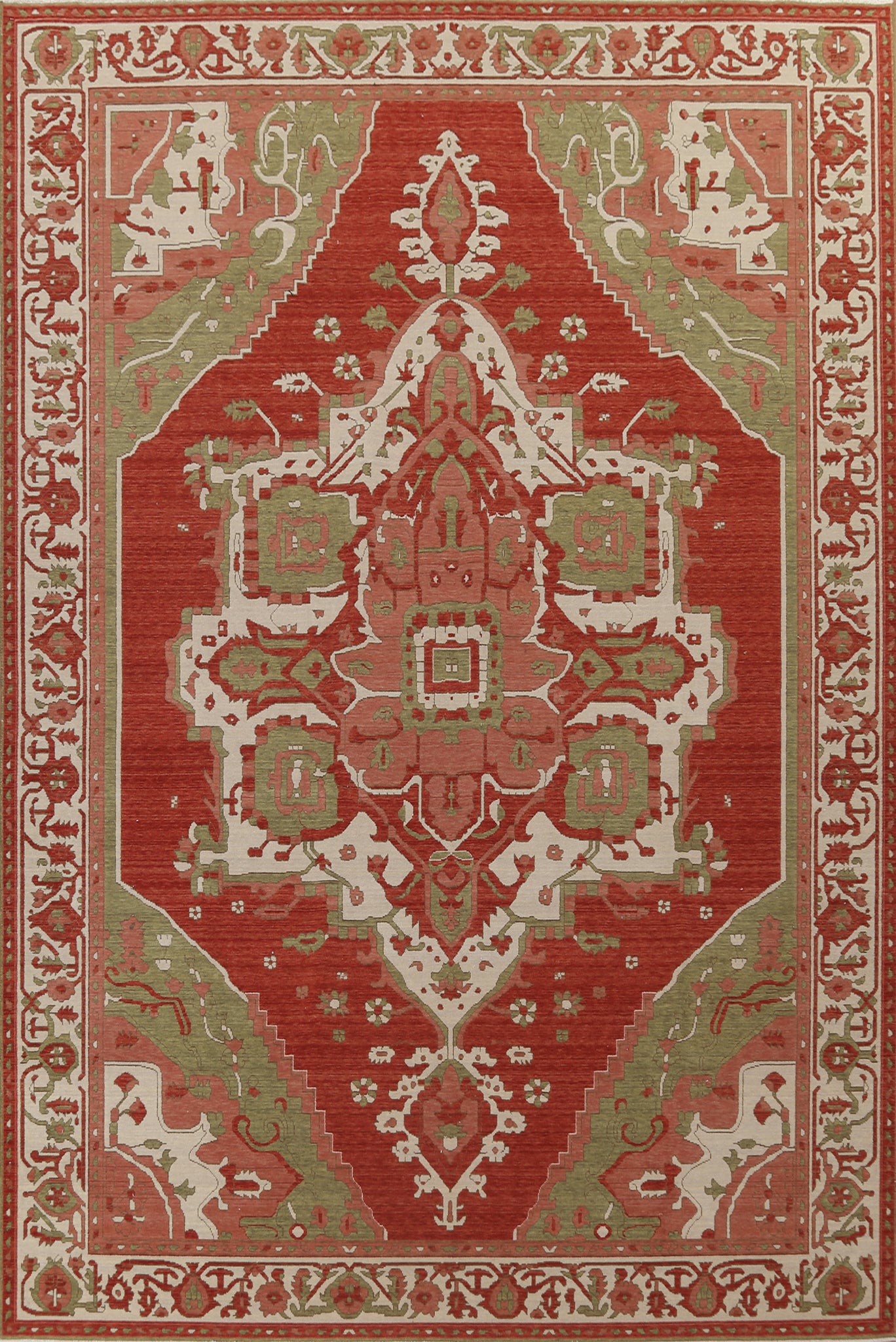 Handmade Wool Heriz Serapi Turkish Rug 9x12