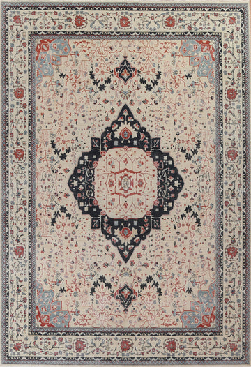 Hand-Knotted Kashan Mohtasham Turkish Wool Rug 9x12