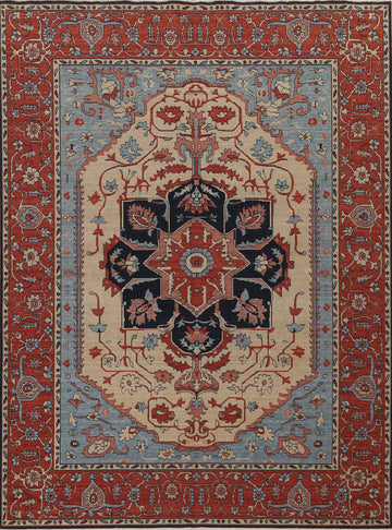 Handmade Wool Heriz Serapi Turkish Rug 8x10