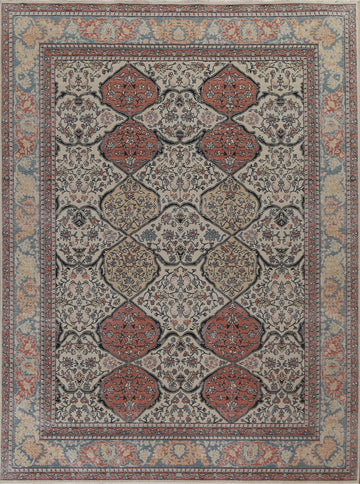 Geometric Bakhtiari Turkish Wool Rug 8x10
