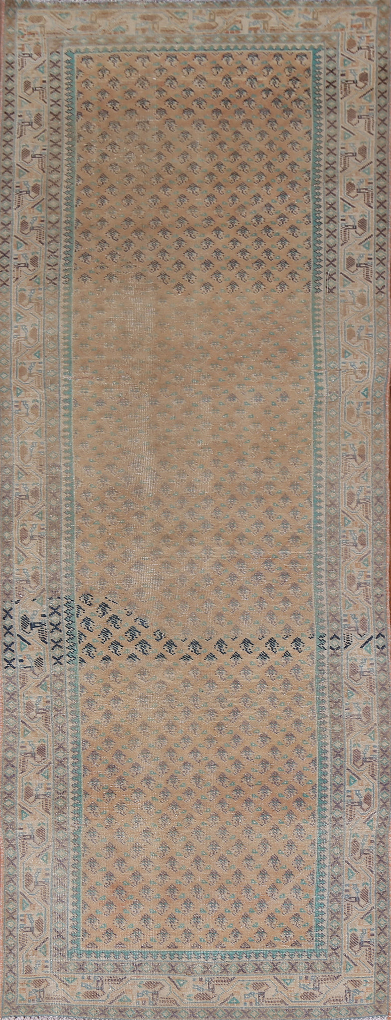 Handmade Wool Tabriz Persian Runner Rug 3x11