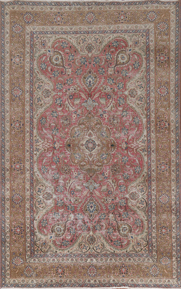 Handmade Wool Mashad Persian Area Rug 6x9