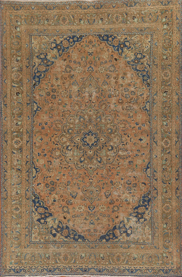 Handmade Wool Mashad Persian Area Rug 7x10