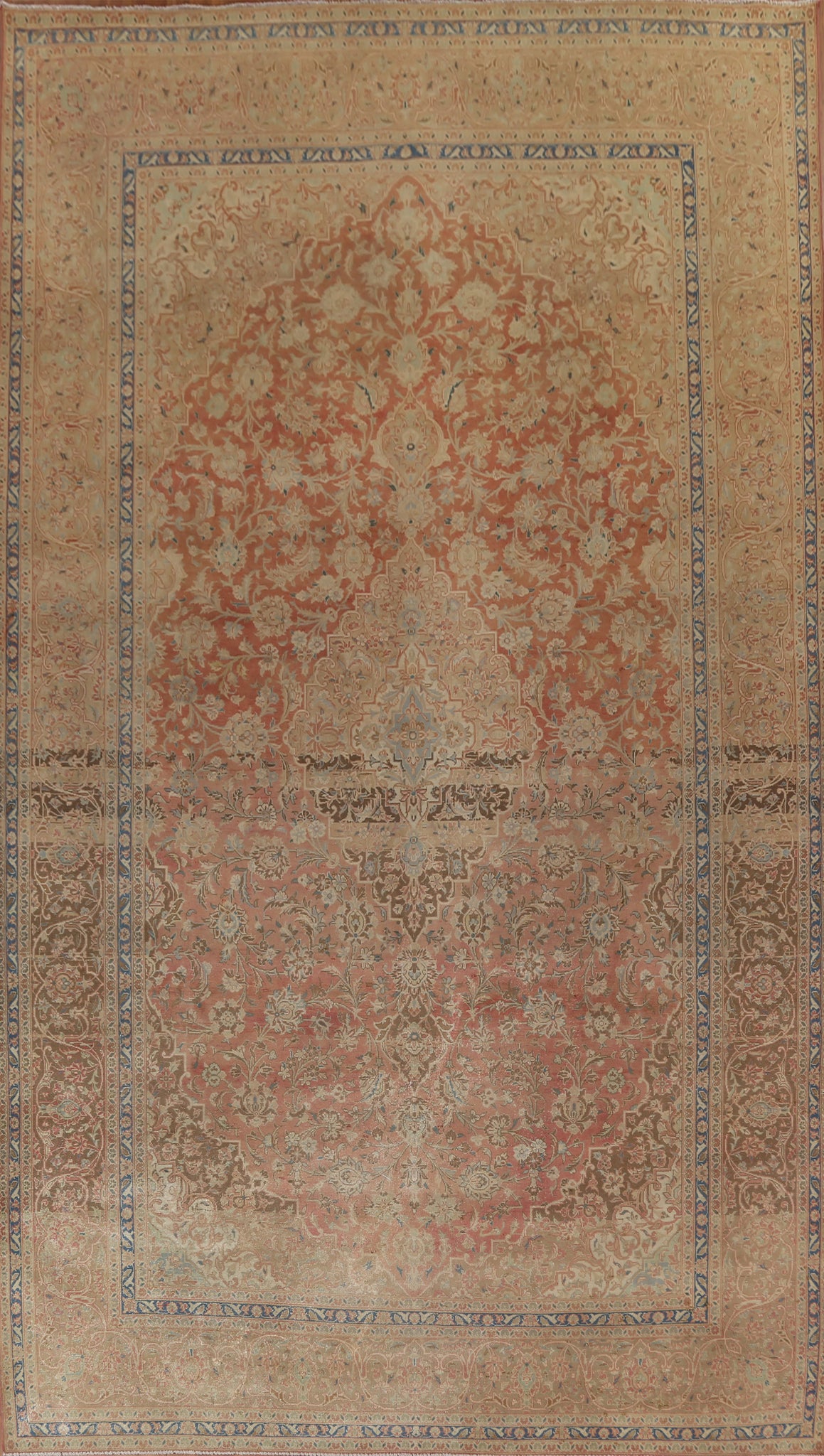 Handmade Wool Kashan Large Persian Rug 10x15