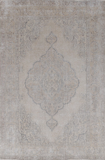 Distressed Wool Tabriz Persian Area Rug 7x10