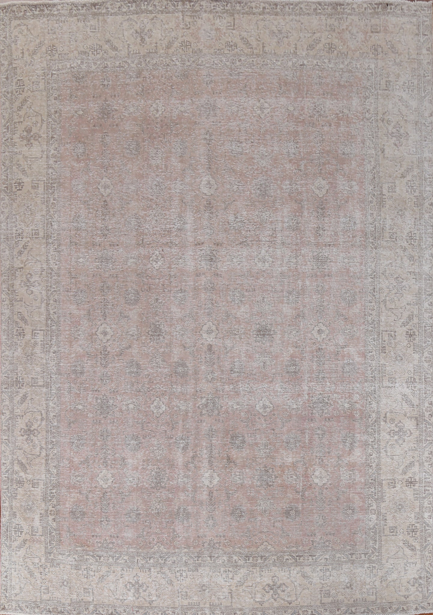 All-over Distressed Wool Tabriz Persian Area Rug 10x12