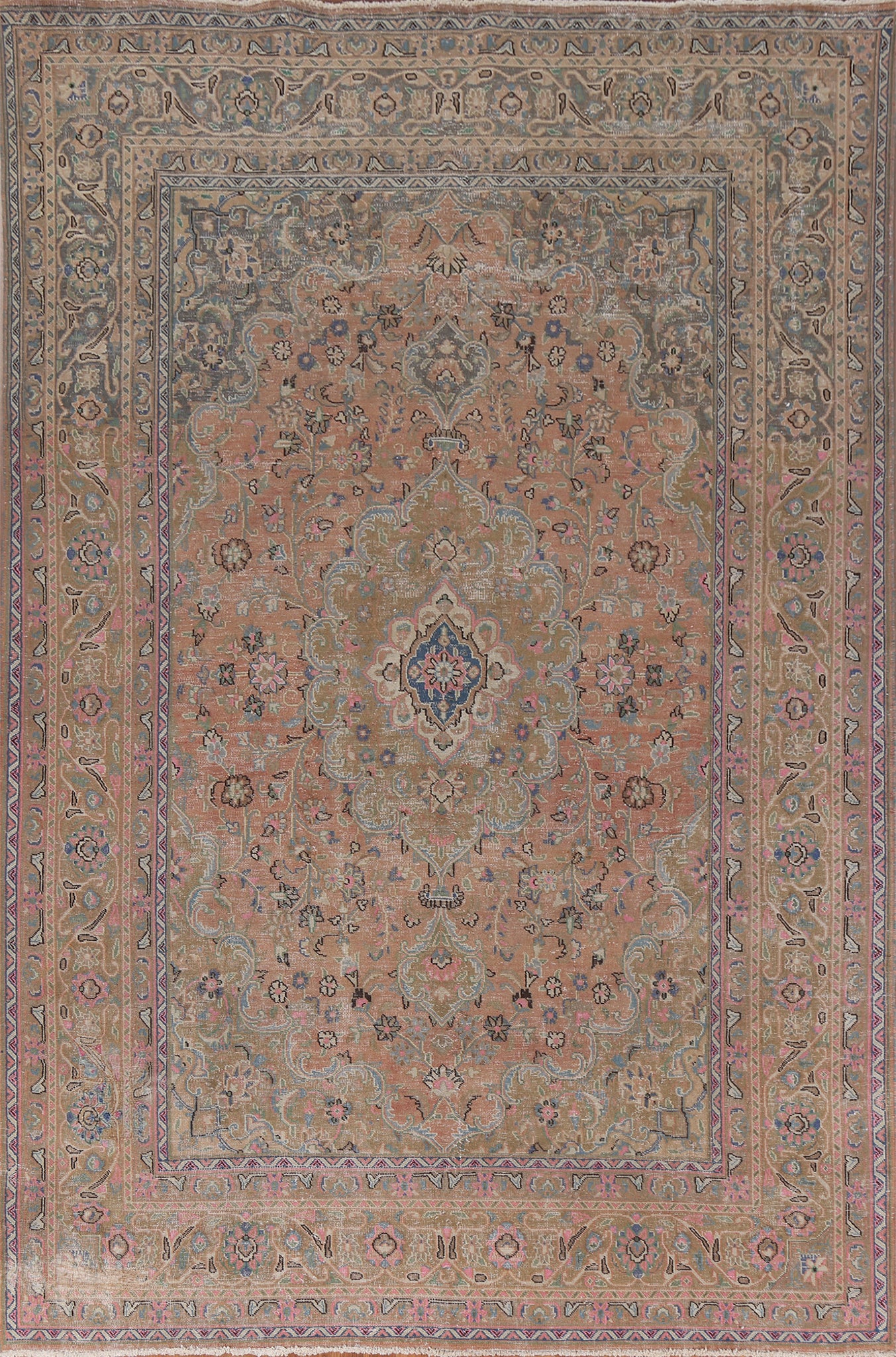 Floral Handmade Mashad Persian Area Rug 8x11