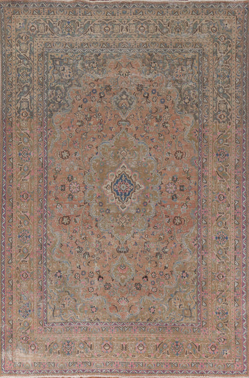 Floral Handmade Mashad Persian Area Rug 8x11