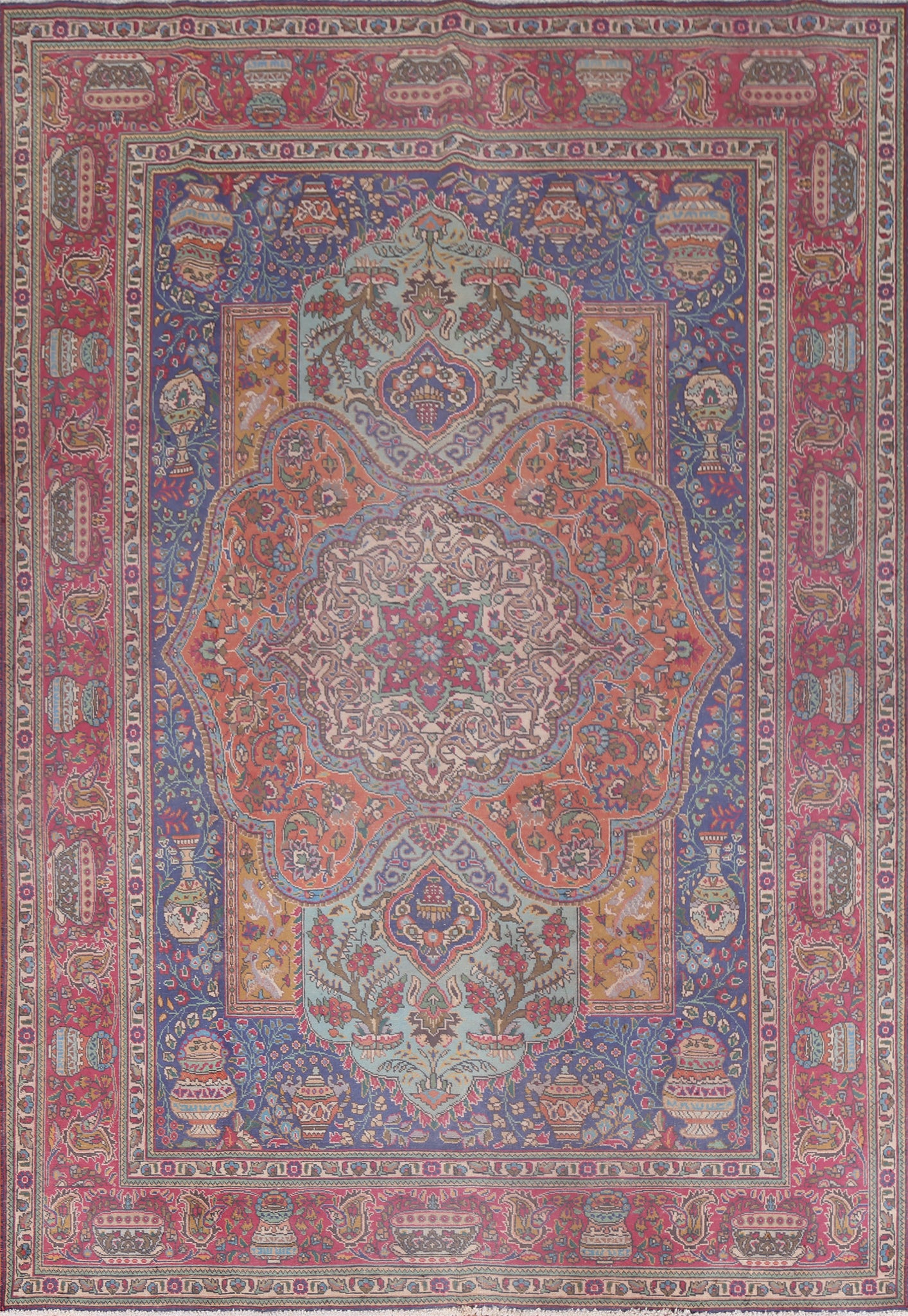 Geometric Kashmar Persian Area Rug 8x11