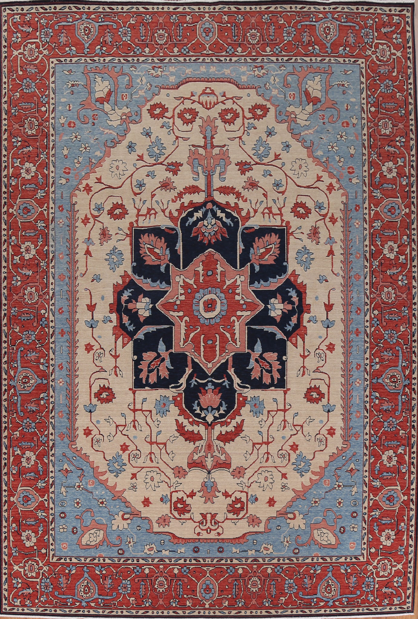 Heriz Serapi Geometric Oriental Area Rug 10x13
