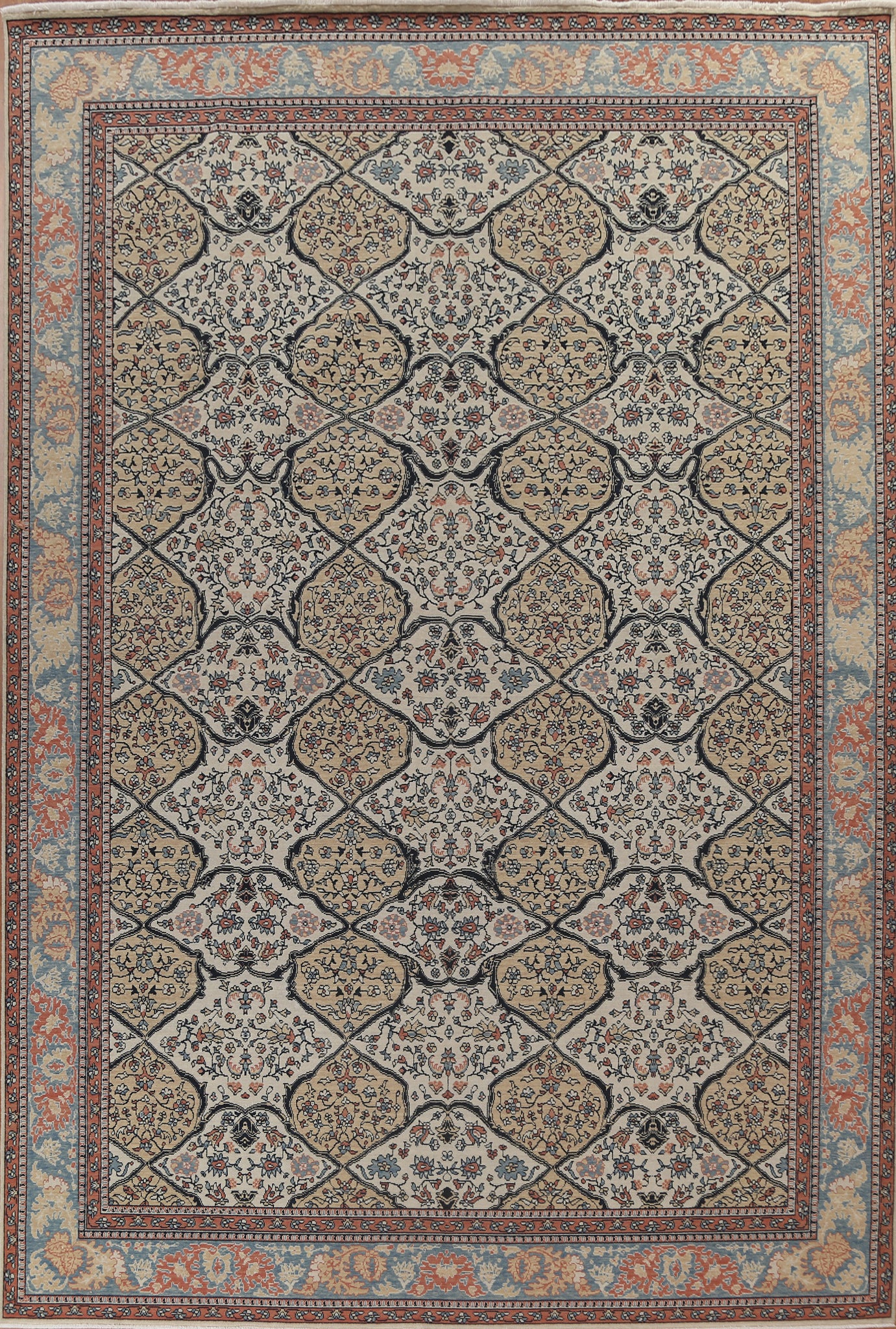 Floral Wool Bakhtiari Oriental Area Rug 10x13