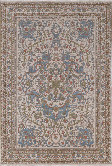 Turkish Oushak Wool Area Rug 4x6