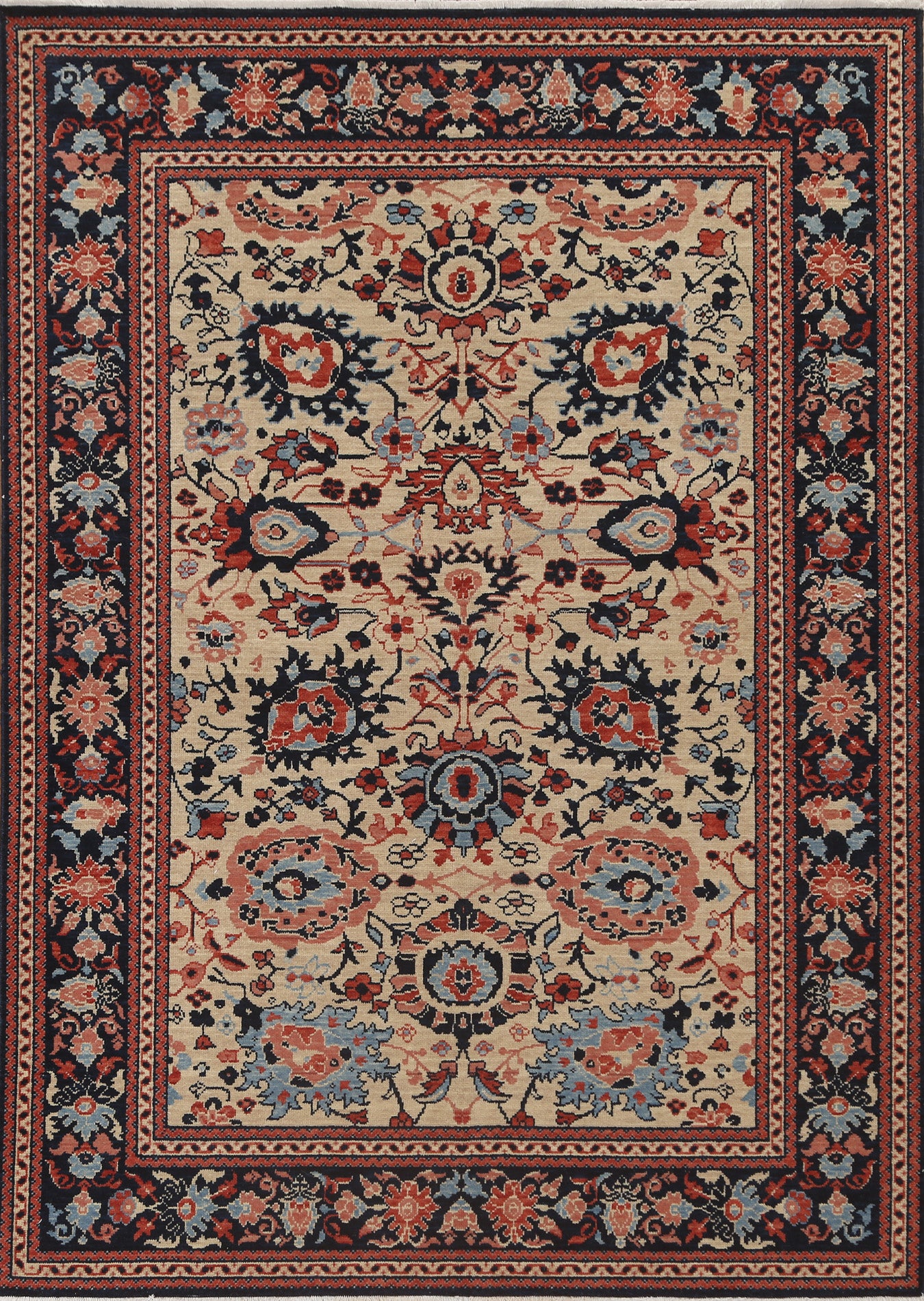 Floral Sultanabad Ziegler Turkish Area Rug 5x7