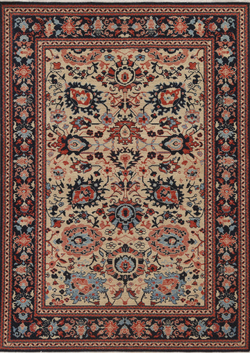 Floral Sultanabad Ziegler Turkish Area Rug 5x7