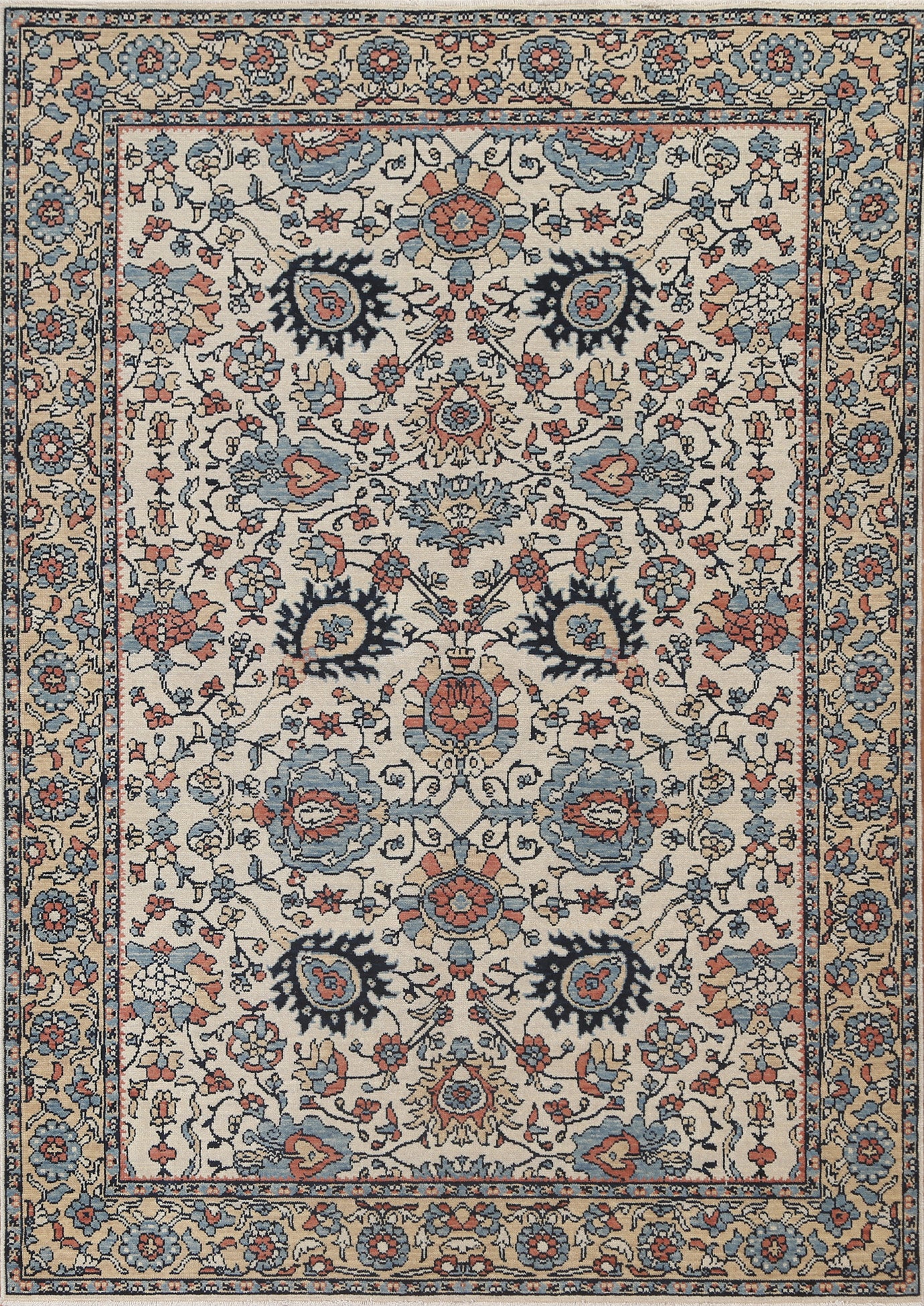 Floral Sultanabad Ziegler Oriental Area Rug Wool 5x7