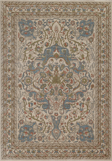 Geometric Oushak Turkish Area Rug 5x7