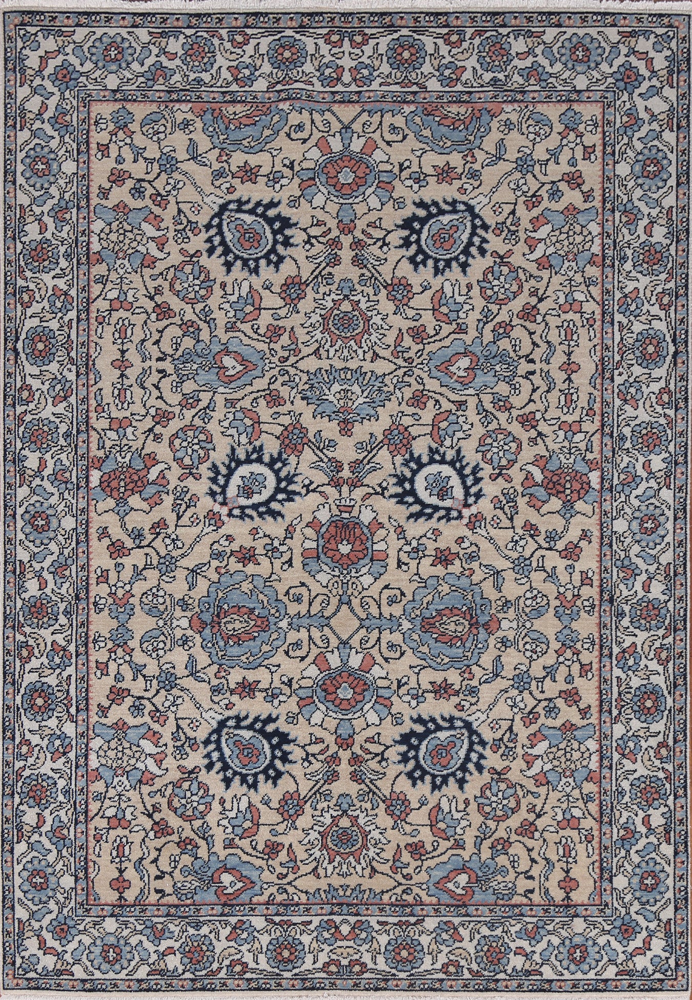 Floral Sultanabad Ziegler Turkish Area Rug 5x7