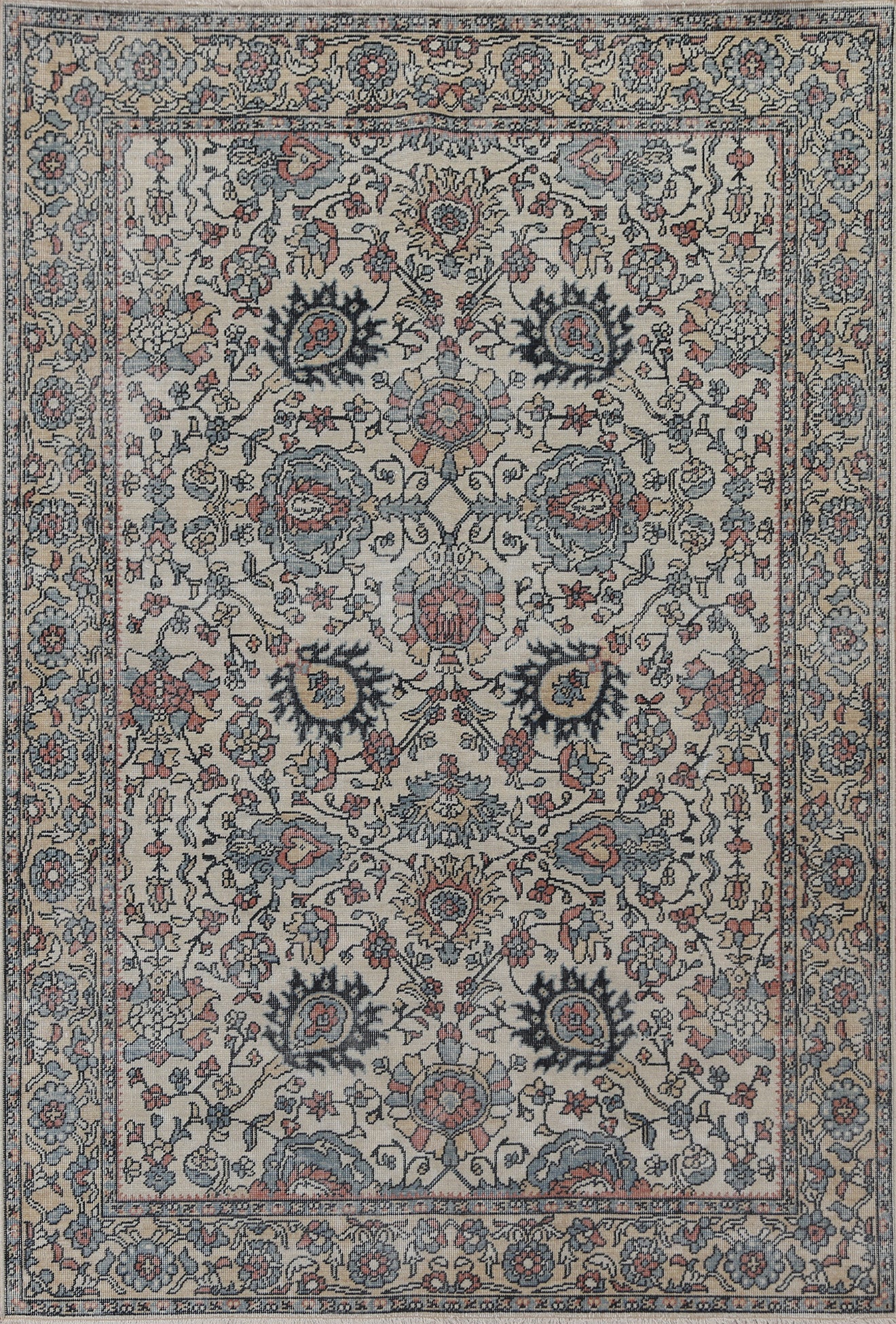 Floral Wool Sultanabad Ziegler Oriental Area Rug 5x7