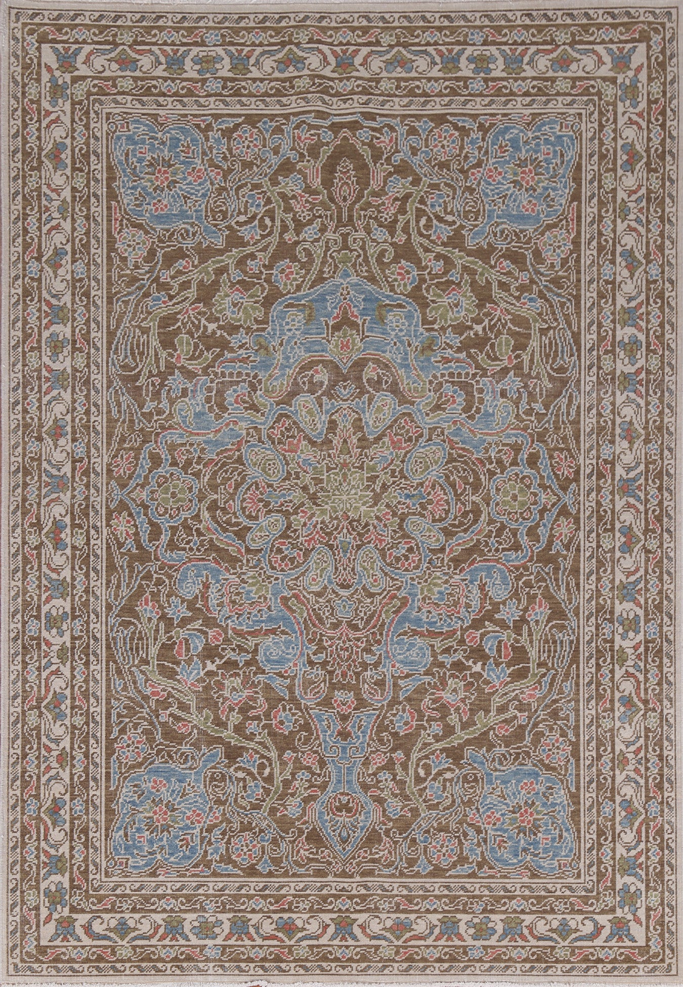 Geometric Wool Oushak Oriental Area Rug 5x7