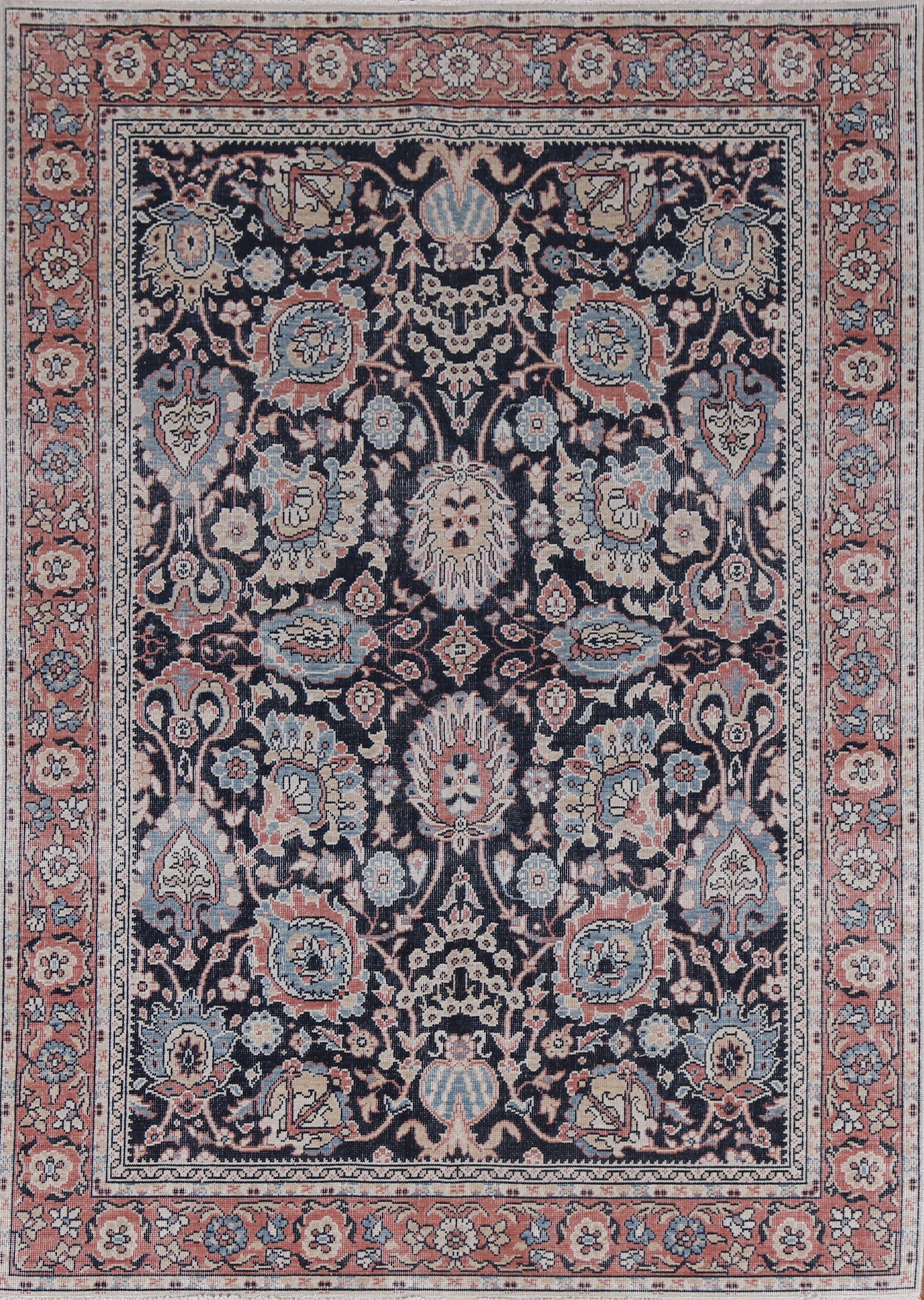 Floral Sultanabad Ziegler Oriental Wool Rug 5x7