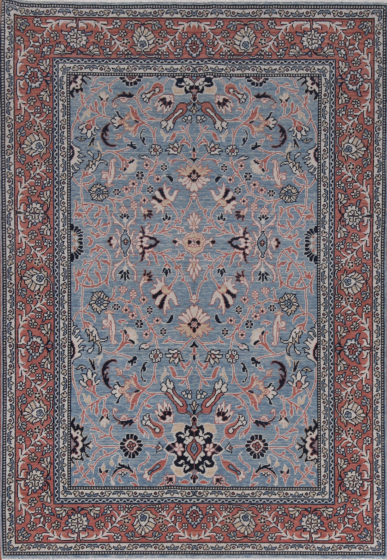 Floral Sultanabad Ziegler Oriental Wool Rug 5x7