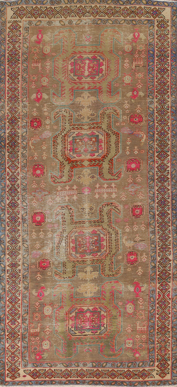 Geometric Ardebil Persian Runner Rug 4x10