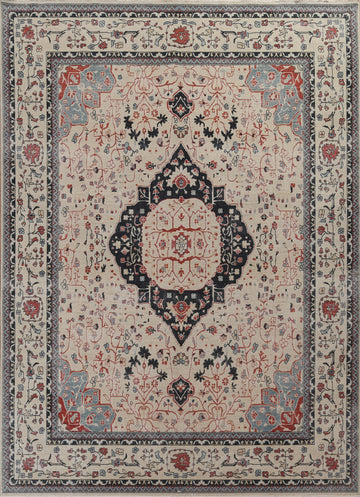 Geometric Kashan Mohtasham Turkish Area Rug 8x10