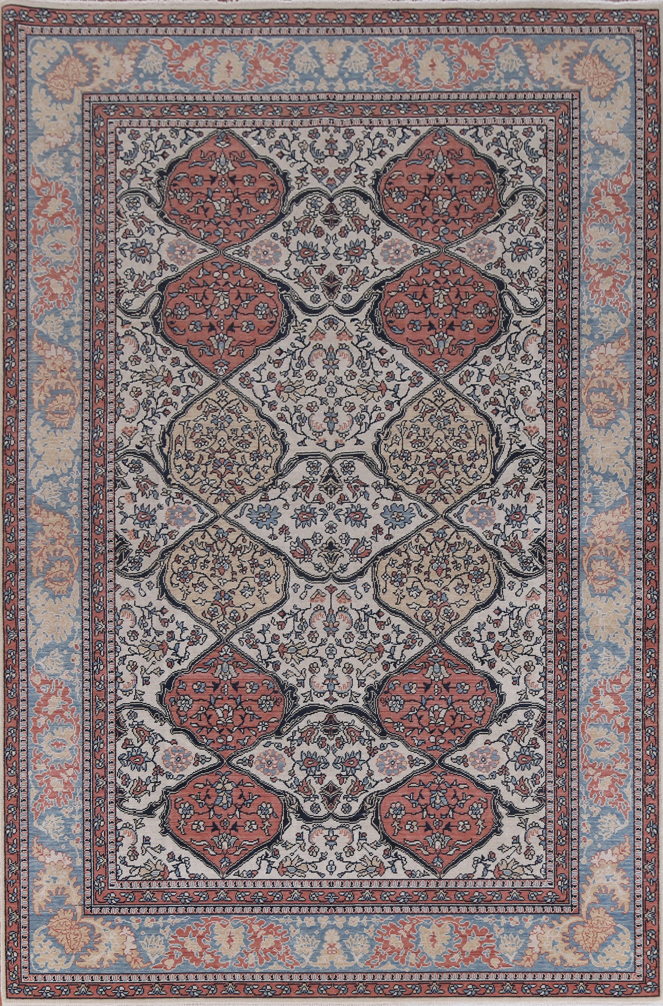 Wool Bakhtiari Turkish Area Rug 7x10