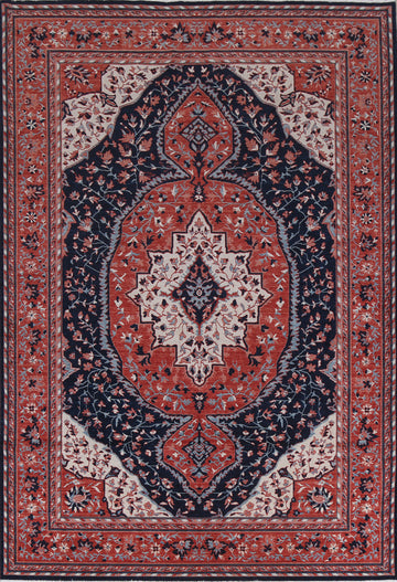 Geometric Sarouk Farahan Turkish Area Rug 7x10